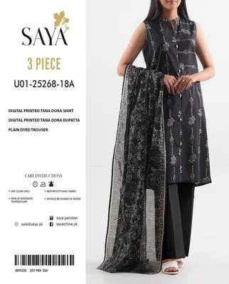 3 Pcs Women's Unstitched Digital Print Suit