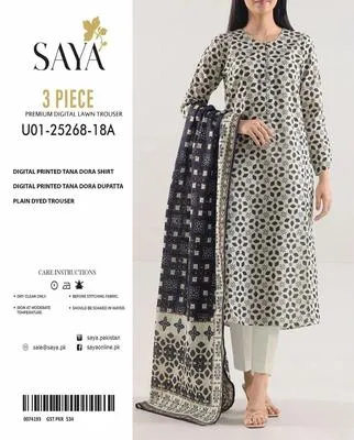 3 Pcs Women's Unstitched Digital Print Suit