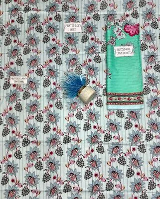 3 Pcs Women's Unstitched Printed Suit