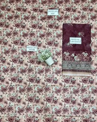 3 Pcs Women's Unstitched Printed Suit