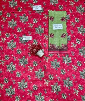 3 Pcs Women's Unstitched Printed Suit