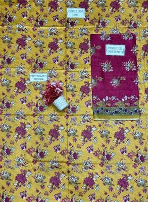 3 Pcs Women's Unstitched Printed Suit