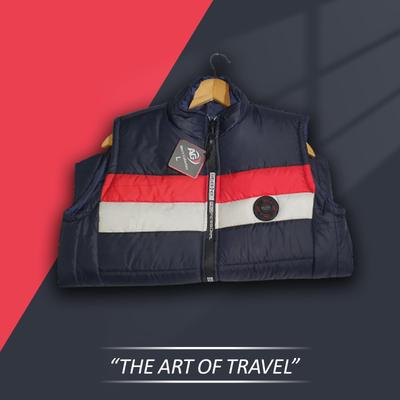 1 Pc Men's Stitched Parachute Quilted Plain Jacket