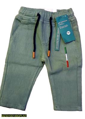 1 Pc Boy's Stitched Cotton Plain Pants