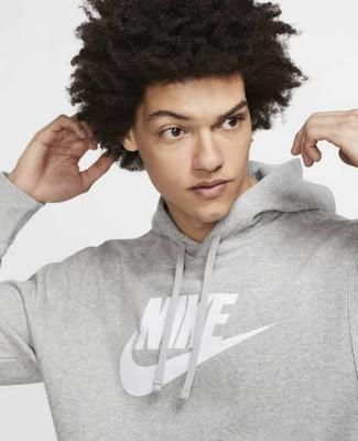 Men's Cotton Hoodie - 1 Pc Plain Grey Hooded Neck