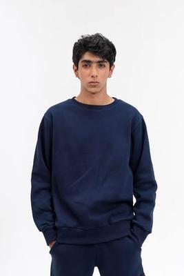 Men's Cotton Fleece Sweatshirt - 1 Pc in Classic Black