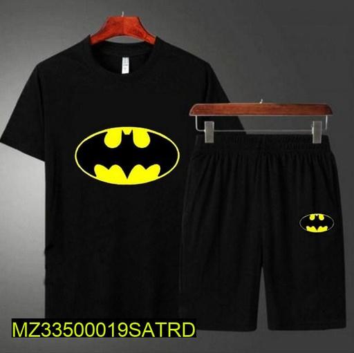 2 Pcs Men's Stitched Jersey Printed Nicker Shirt Set