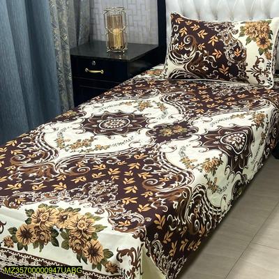 4 Pcs Crystal Cotton Printed Single Bedsheet