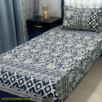 4 Pcs Crystal Cotton Printed Single Bedsheet