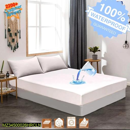 Cotton Plain Double Bed Mattress Cover