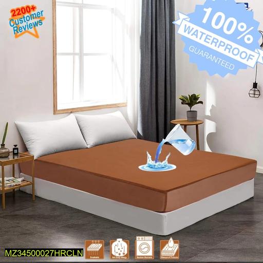 Cotton Plain Double Bed Mattress Cover