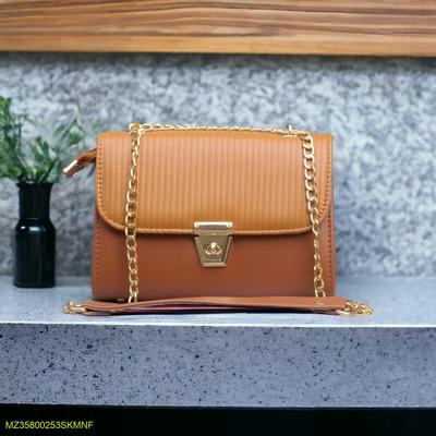 Women's PU Leather Plain Top Handle Shoulder Bag