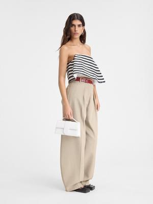 Stylish White PU Leather Hand Bag for Women, H-AR-3 White