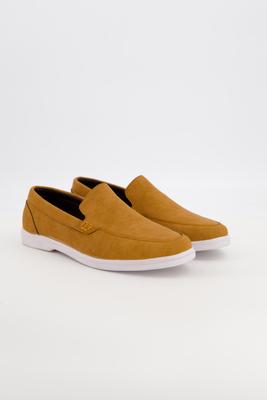 Men's Leather Loafers - 1 Pcs in Mustard with Fancy, Casual and Formal Features