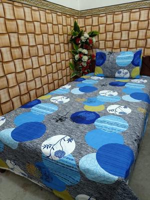 4 Pcs Cotton Printed Single Bedsheet