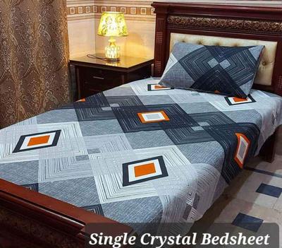 4 Pcs Crystal Cotton Printed Single Bedsheets