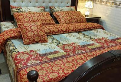 7 Pcs Danier Printed Double Bed Comforter Set