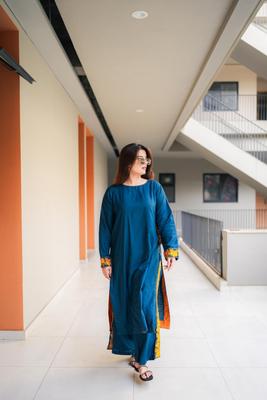 Stylish Women's Stitched Embroidered Shirt And Trouser Set - 2 Pcs