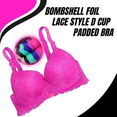 Foil Lace Padded Bra