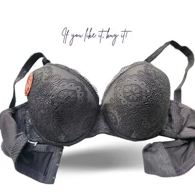 Nylon Lace Work Pushup Padded Bra