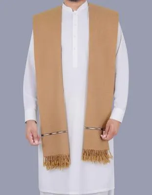 1 Pc Men's Wool Plain Shawl