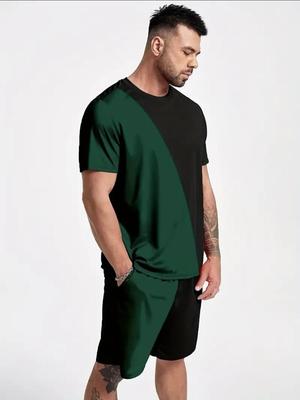 Men's Black Polyester Plain Track Suit thumbnail 2