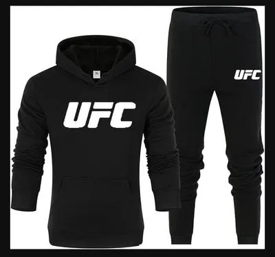 2 Pcs Men's Fleece Printed Track Suit