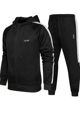 2 Pcs Men's Fleece Plain Hoodie Track Suit