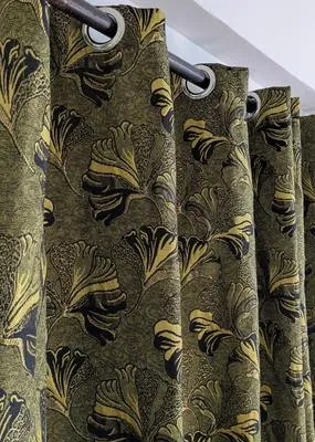 Multicolor Jacquard Printed Double Sided Curtain - 1 Pc