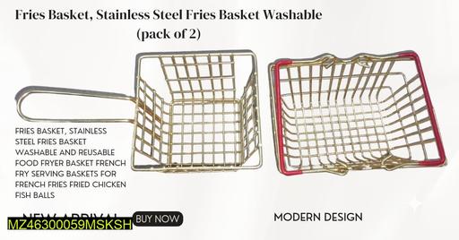 Pack of 2 Mini Stainless Steel Fries Basket