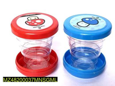 Collapsible Glass Cups, Pack of 2