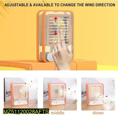 Rechargeable USB Mini Fan with Mist Humidifier Water Spray