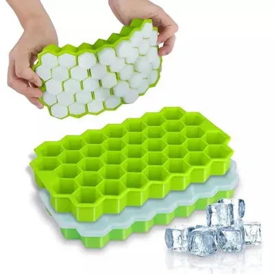 Silicone Ice Cube Tray Multicolor 20x12x2.5cm thumbnail 3