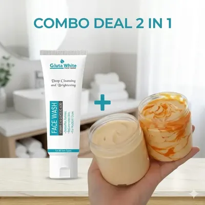 Face Wash + Whitening Cream Combo 2 in 1