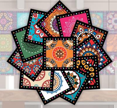 72 Pcs Tile Sticker Pack