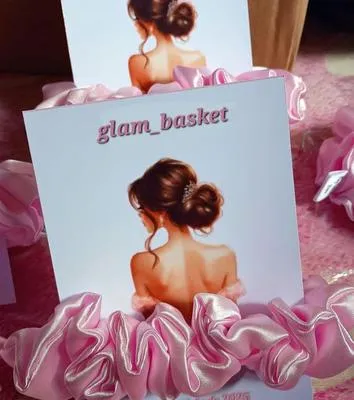 Scrunchie, 2 Bracelets, 1 Pearl Earring Bundle  - Pink, Maroon, Blue, Purple