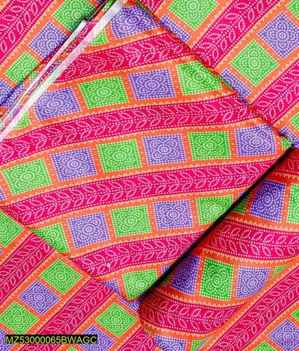 2 Pcs Women's Unstitched Linen Printed Suit