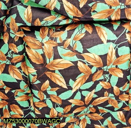 2 Pcs Women's Unstitched Linen Printed Suit