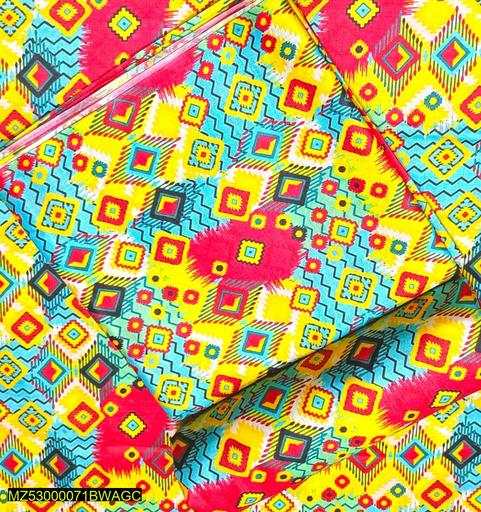 2 Pcs Women's Unstitched Linen Printed Suit