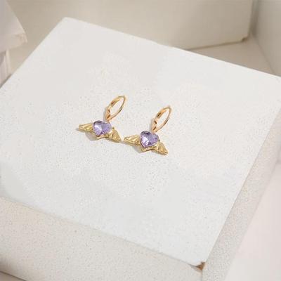 Hanging Angel Heart Earrings
