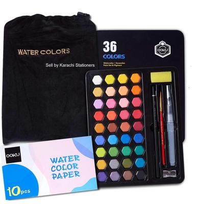 36 Colors Solid Watercolor Paints Set