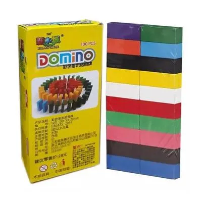 100pcs Domino Wooden Blocks 