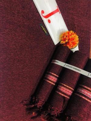 Luxurious Maroon Velvet Shawl - 1 Pc Plain Design