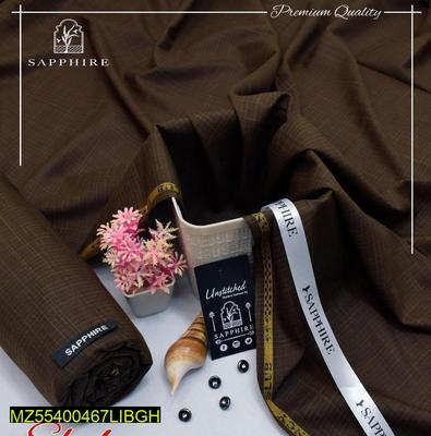 Men's Unstitched Wash And Wear Plain Suit