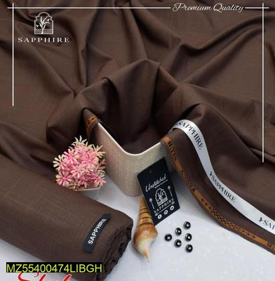 Men's Unstitched Wash And Wear Plain Suit