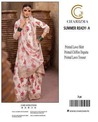 3 Pcs Women's Unstitched Digital Print Suit