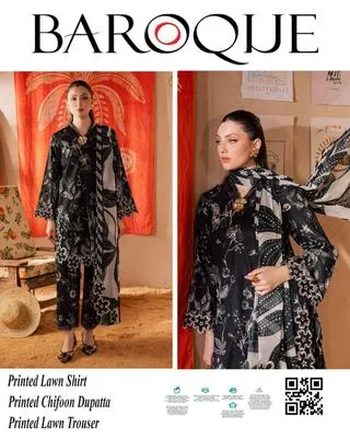 3 Pcs Women's Unstitched Digital Print Suit