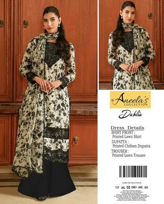 3 Pcs Women's Unstitched Digital Print Suit