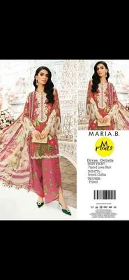 3 Pcs Women's Unstitched Digital Print Suit