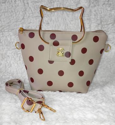 Women's Leather Plain Shoulder Bag -